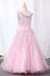 2024 Shiny Flower Girl Dresses Ball Gown Straps With Handmade Flowers Floor Length