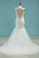 2024 Romantic Wedding Dresses 2024 Mermaid/Trumpet V-Neck Court Train Beaded Tulle Open Back With Zipper