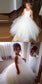 A Line Spaghetti Straps Lace Top Ivory Tulle Flower Girl Dresses For Wedding Party