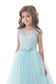 Scoop With Applique And Sash Tulle A Line Floor Length Flower Girl Dresses