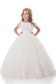 Open Back Scoop Tulle With Applique Ball Gown Flower Girl Dresses