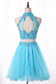 2024 Two Pieces Homecoming Dresses A Line Tulle With Beading And Appliques