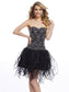 Sweetheart Beading Short Sleeveless Sheath/Column Organza Homecoming Dresses