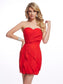 Sweetheart Sheath/Column Sleeveless Short Ruffles Chiffon Homecoming Dresses