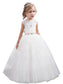 Floor-Length Crystal Sleeveless Tulle Gown Jewel Ball Flower Girl Dresses