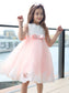 Bowknot A-Line/Princess Lace Sleeveless Short/Mini Scoop Flower Girl Dresses