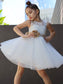 Lace Scoop Sleeveless A-Line/Princess Tulle Knee-Length Flower Girl Dresses