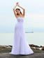 Chiffon Long Sweetheart Beading Sleeveless Sheath/Column Beach Wedding Dresses