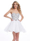 Elastic Sleeveless Woven Sweetheart Short A-Line/Princess Beading Satin Homecoming Dresses