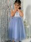 Knee-Length Tulle Sleeveless A-Line/Princess Lace Scoop Flower Girl Dresses