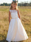 Scoop Sleeveless Lace Sash/Ribbon/Belt A-Line/Princess Floor-Length Flower Girl Dresses