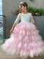 Tulle Lace Ankle-Length Scoop Sleeves A-Line/Princess 3/4 Flower Girl Dresses