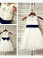 Tea-Length Scoop Sleeveless Tulle A-Line/Princess Bowknot Flower Girl Dresses