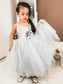 Sleeveless Tea-Length Sequin A-Line/Princess Tulle Spaghetti Straps Flower Girl Dresses