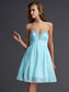 Sleeveless Sweetheart A-Line/Princess Beading Short Chiffon Homecoming Dresses