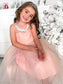 Scoop A-Line/Princess Beading Sleeveless Tea-Length Tulle Flower Girl Dresses