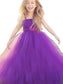 Ball Floor-Length Tulle Bowknot Straps Gown Sleeveless Flower Girl Dresses