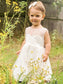 A-Line/Princess Lace Tea-Length Bowknot Sleeveless Scoop Flower Girl Dresses