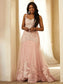 Sheath/Column Straps Tulle Applique Sleeveless Sweep/Brush Train Dresses