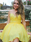 Sweetheart Chiffon A-Line/Princess Ruched Sleeveless Short/Mini Homecoming Dresses