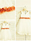 Flower A-line/Princess V-neck Hand-made Sleeveless Tulle Tea-Length Flower Girl Dresses