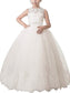 Floor-Length Ball Gown Scoop Sleeveless Tulle Sash/Ribbon/Belt Flower Girl Dresses