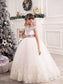 Sleeveless Sash/Ribbon/Belt Ball Scoop Tulle Floor-Length Gown Flower Girl Dresses