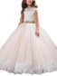 Tulle Lace Floor-Length Ball Scoop Gown Sleeveless Flower Girl Dresses