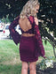 Sheath/Column Satin Scoop Long Sleeves Applique Homecoming Dresses Short/Mini Two Piece Dresses Destinee