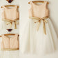 Knee-Length Tulle Scoop Sash/Ribbon/Belt Sleeveless A-Line/Princess Flower Girl Dresses