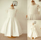 Scoop Lace Bowknot Sleeves Knee-Length A-Line/Princess Short Flower Girl Dresses