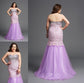 Sleeveless Sweetheart Beading Net Trumpet/Mermaid Long Plus Size Dresses