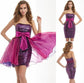 Bowknot Strapless A-Line/Princess Sleeveless Short Organza Homecoming Dresses