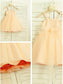 Spaghetti Tea-Length Tulle A-line/Princess Straps Sleeveless Sequin Flower Girl Dresses