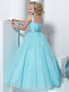 Straps Sleeveless Tulle Floor-Length Crystal Gown Ball Flower Girl Dresses