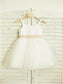 Tulle Sleeveless Knee-Length A-line/Princess Spaghetti Bowknot Straps Flower Girl Dresses