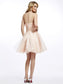 Short Beading Sleeveless A-Line/Princess Sweetheart Tulle Homecoming Dresses