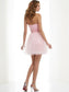 Sheath/Column Beading Sweetheart Short Elastic Woven Satin Homecoming Dresses