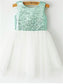 A-line/Princess Tea-Length Sleeveless Scoop Tulle Sequin Flower Girl Dresses