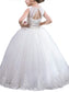 Tulle Sleeveless Sash/Ribbon/Belt Gown Floor-Length Ball Scoop Flower Girl Dresses