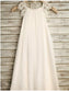 Lace Chiffon Scoop Sleeveless Tea-Length A-line/Princess Flower Girl Dresses