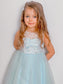 A-Line/Princess Lace Scoop Ankle-Length Tulle Sleeveless Flower Girl Dresses