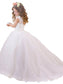 Ball Gown Tulle Sleeveless Floor-Length Scoop Flower Girl Dresses