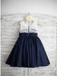 Sleeveless Straps Tea-Length A-line/Princess Taffeta Bowknot Flower Girl Dresses