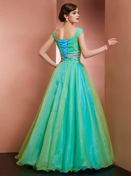 Long Shoulder Sleeveless Beading Ball Off the Gown Satin Quinceanera Dresses