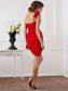 One-Shoulder Short Hand-Made Sleeveless Flower Sheath/Column Chiffon Homecoming Dresses