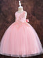 Scoop Ankle-Length Gown Applique Ball Tulle Sleeveless Flower Girl Dresses