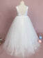 Ruffles Floor-Length Tulle Scoop Sleeveless A-Line/Princess Flower Girl Dresses