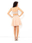 A-Line/Princess Sheer Neck Beading Sleeveless Short Chiffon Ally Two Piece Homecoming Dresses Dresses