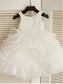 Ball Sleeveless Organza Layers Scoop Knee-Length Gown Flower Girl Dresses